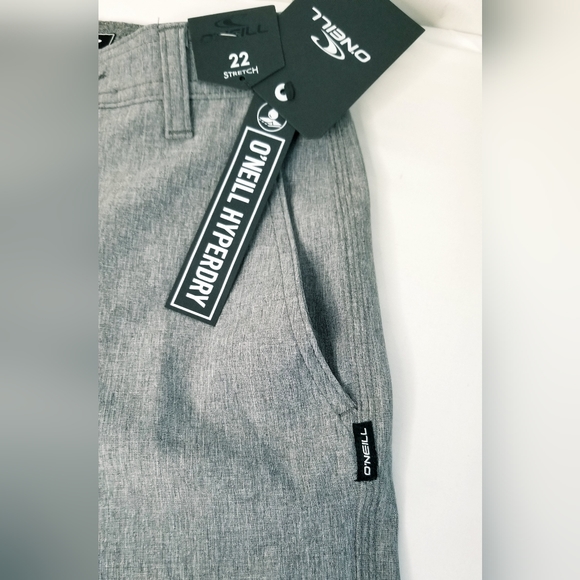 NWT O'NEILL Stretch Hybrid Shorts Reserve Heather Grey Boy's Size 22" Waist - Picture 4 of 15
